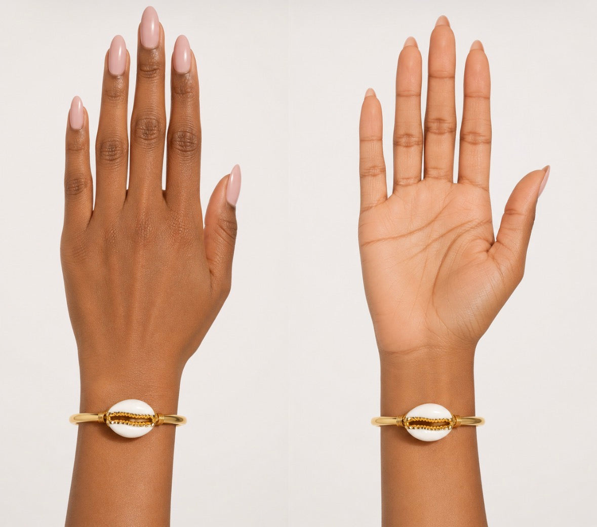 Bracelet jonc ethnique avec cauris